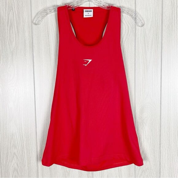 Gymshark Tops - Gymshark | Pink Racerback Logo Tank Top Size Small